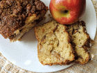 apple pie bread on plate with apple