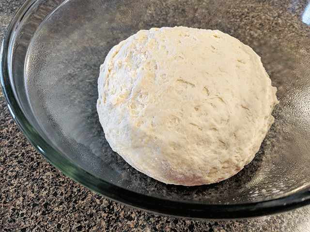 cottage bread dough in a bowl