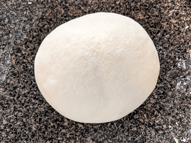 ball of sourdough discard bread dough