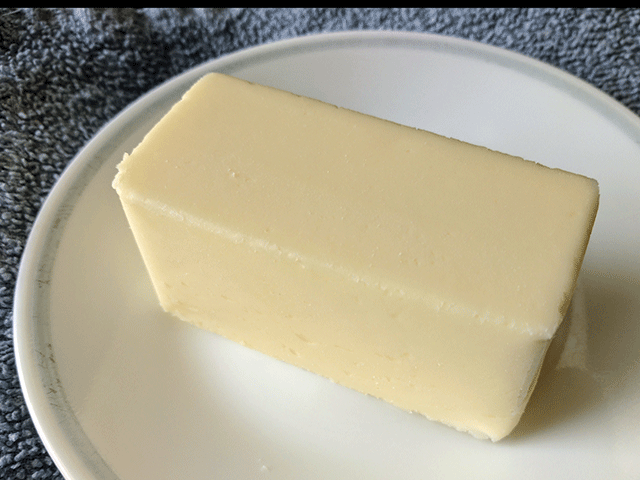 butter on a plate. secrets to a softer crust. 