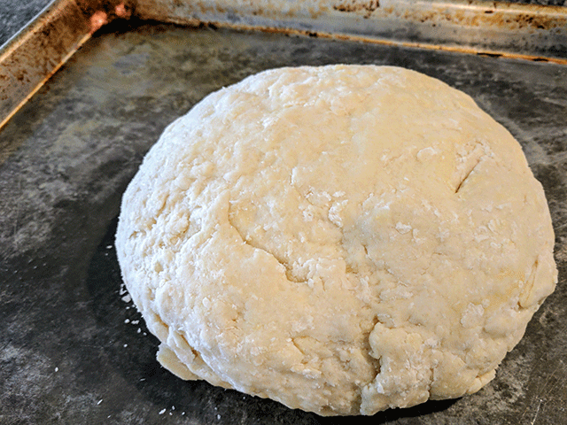 Irish Soda Bread Dough on Pan