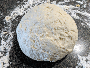 ball of sourdough cottage bread dough