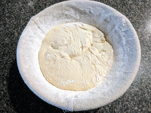 dough in proofing basket