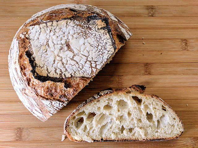 Artisan Sourdough Bread on Cutting Board