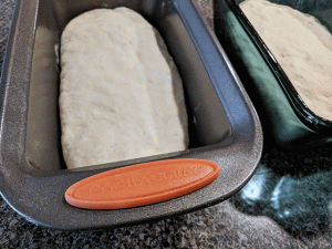 dough in bread pan