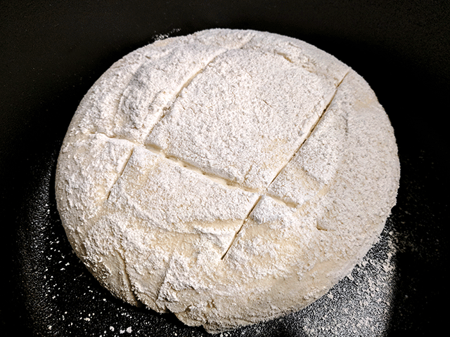 sourdough in dutch oven for no knead artisan-style sourdough bread