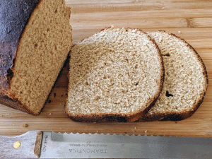 sliced honey whole wheat sourdough bread