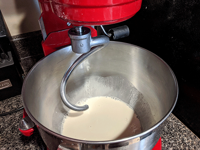 sourdough discard with yeast and water in kitchenaid mixer for Soft Sourdough Sandwich Bread