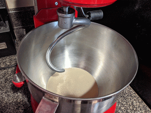 Yeast and water in kitchenaid mixer