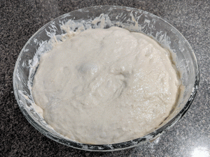 dough doubled in bulk