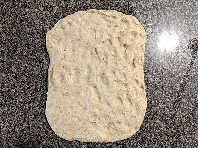 dimpled rye dough