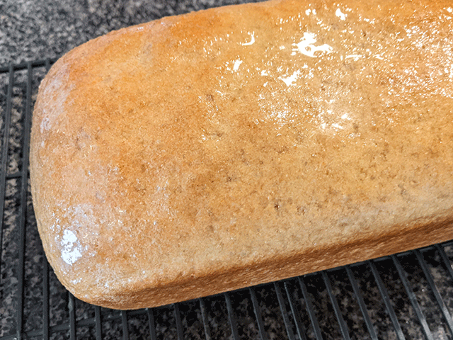 buttered whole wheat loaf