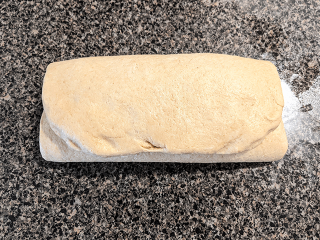 sandwich fold whole wheat dough