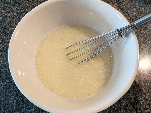 wet ingredients for vanilla sweet bread