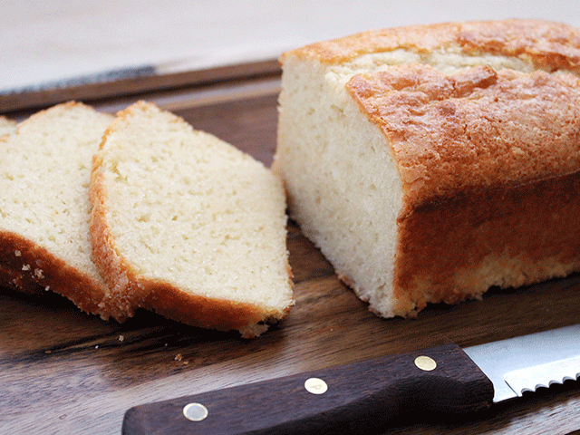 simple vanilla sweet bread on cutting board