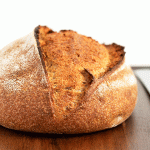 50/50 wheat and rye artisan-style sourdough bread