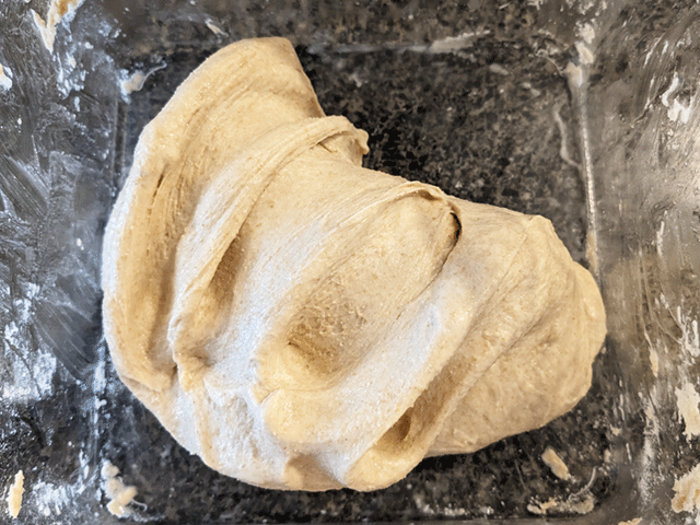 Same-Day Artisan-Style 75% Wheat Bread - fold dough