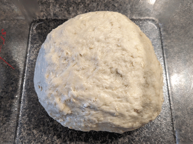 simple honey oat sandwich bread dough